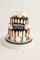 Pink Drizzle Rose Elegance Cake-TR017
