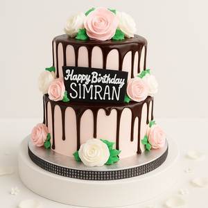Pink Drizzle Rose Elegance Cake-TR017
