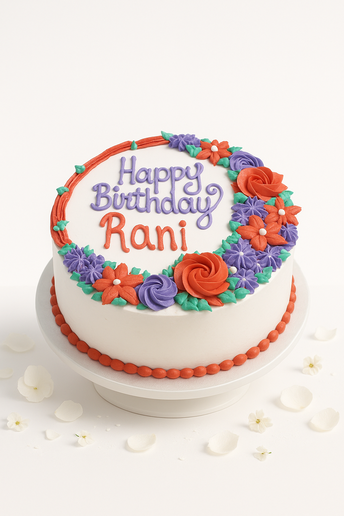 Red Bloom Elegance Cake-BG073