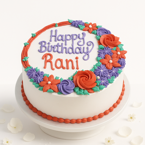 Red Bloom Elegance Cake-BG073