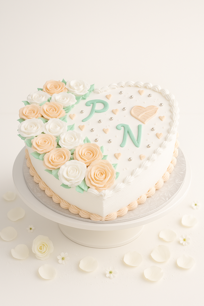 Peach Blossom Heart Cake-WE012