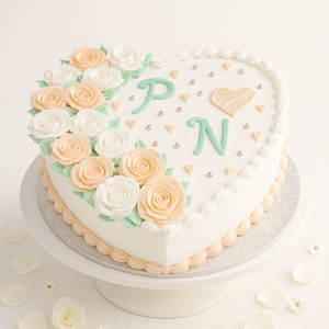 Peach Blossom Heart Cake-WE012