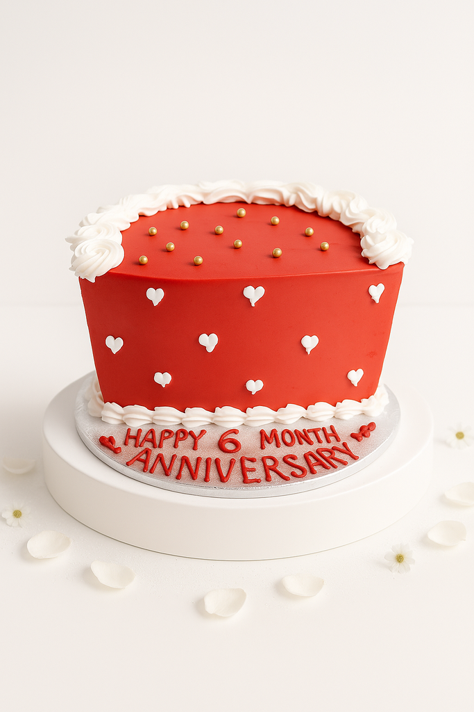 Halfway Heart Rosette Cake-HF009