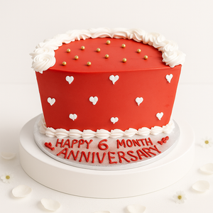 Halfway Heart Rosette Cake-HF009