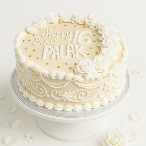 Ivory Henna Elegance Cake-SS003