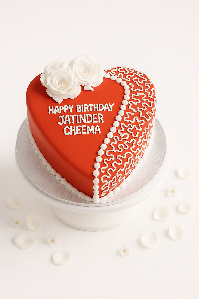 Red Heart Henna Romance Cake-BG076