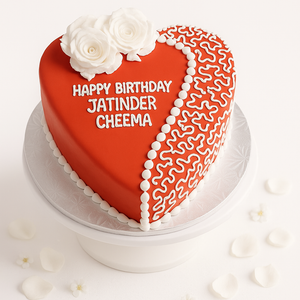Red Heart Henna Romance Cake-BG076