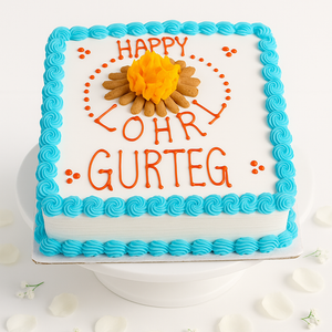 Lohri Celebration Square Cake-BG082