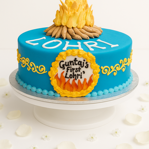 Blue Lohri Celebration Cake-BO073