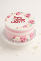 Blushing Ombre Floral Cake-BG084