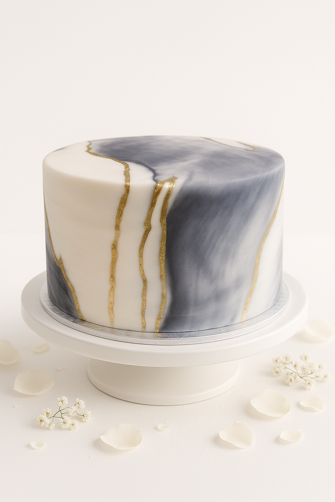 Golden Black Ombre Art Cake-BG087
