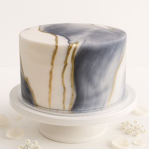 Golden Black Ombre Art Cake-BG087
