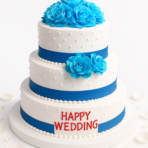 Blue Ribbon Elegance Cake-TR025