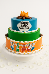 Tri-Color Lohri Celebration Cake-TR026