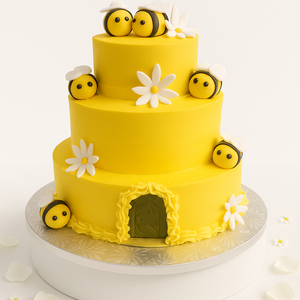 Honeybee Blossom Tier Cake-TR027