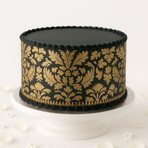 Golden Elegance Black Cake-BO077
