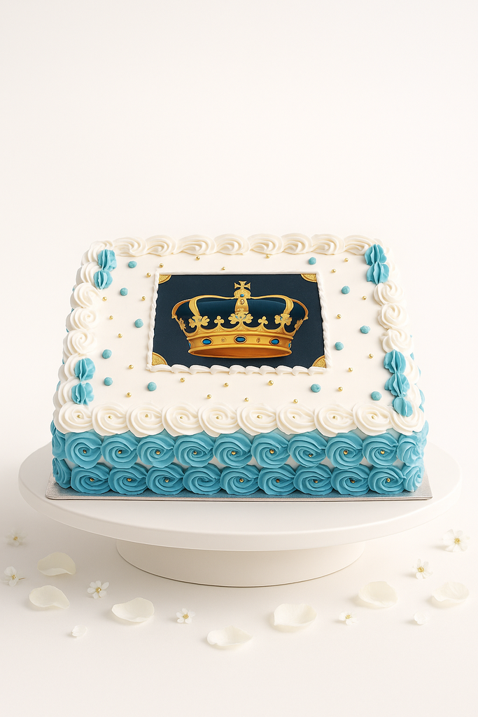 Royal Blue Celebration Sheet Cake-BO078