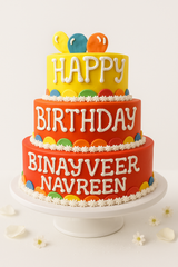Vibrant Celebration Three-Tier Cake-TR029