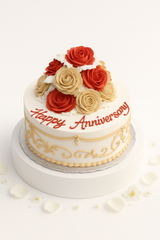 Henna Design Anniversary Cake-AN019