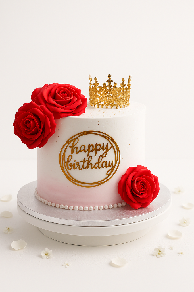 Elegant red Rose Cake-GI015