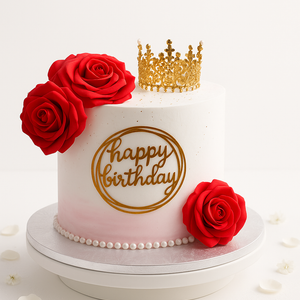 Elegant red Rose Cake-GI015