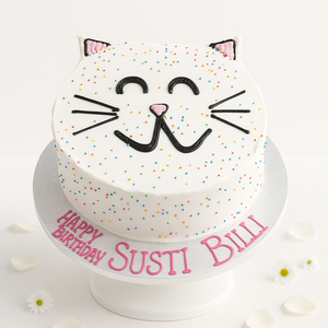 Kitty Face Birthday Cake-GI084