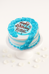 Blue Rosette Serenity Cake-BO090