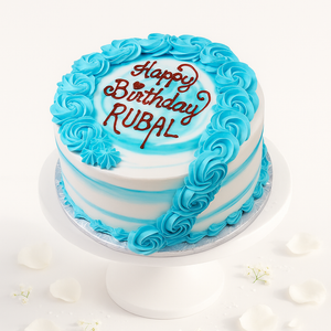 Blue Rosette Serenity Cake-BO090
