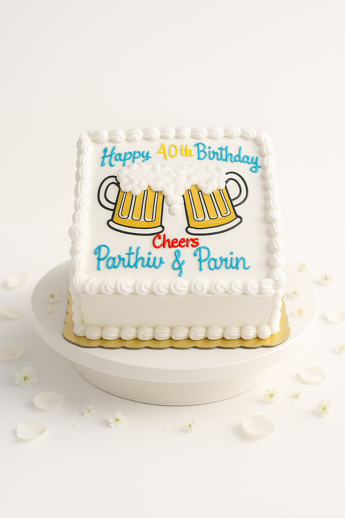 Cheers to Forty Cake-BO093