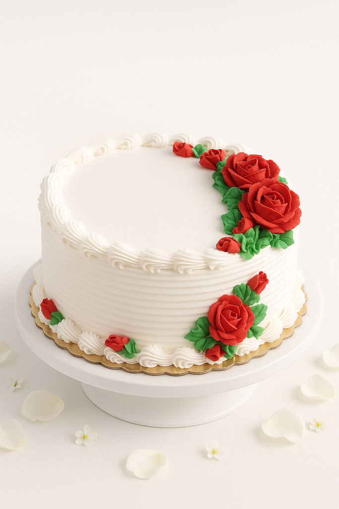 Elegant Red Roses Cake-GI091