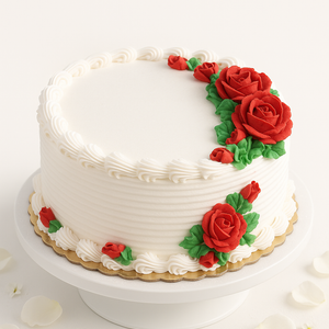 Elegant Red Roses Cake-GI091
