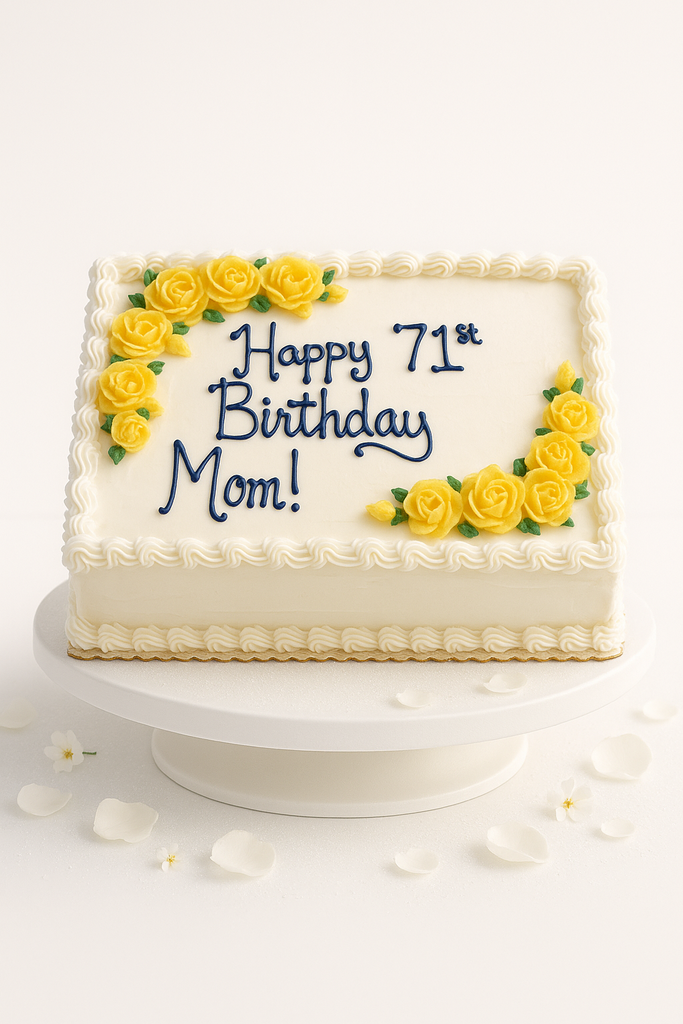 Golden Blossom Birthday Cake-BG114
