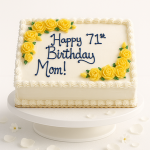 Golden Blossom Birthday Cake-BG114