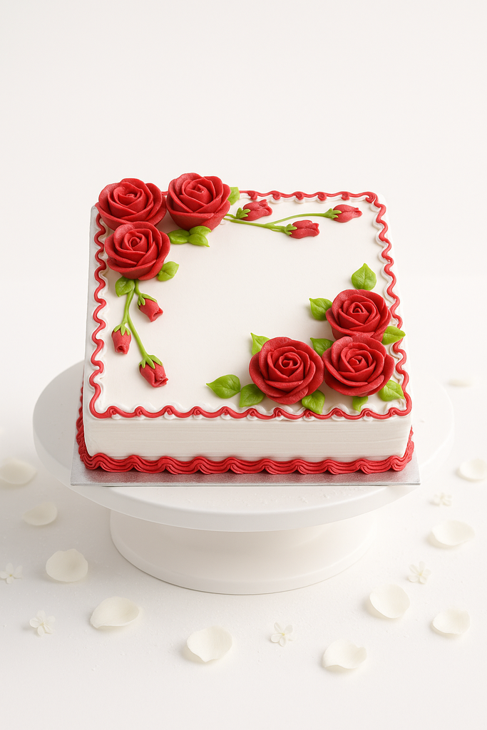 Glorous Red Roses Cake-BG117