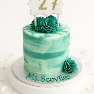 Enchanted Teal Celebration Cake-BG119