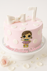 Pretty in Pink Doll Cake-GI098
