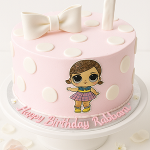 Pretty in Pink Doll Cake-GI098
