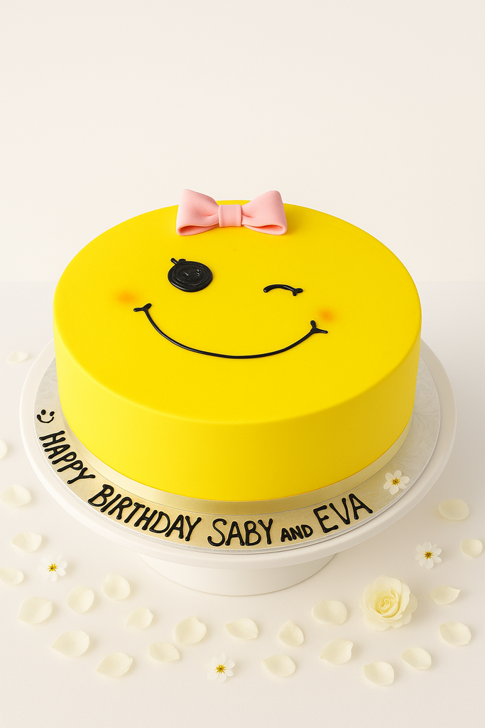 Cheerful Smiley Cake-GI103