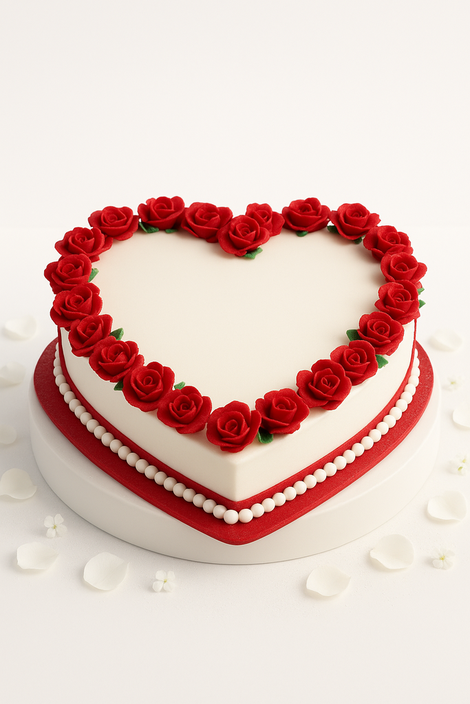 Sweetheart Rosette Cake-AN022