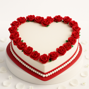 Sweetheart Rosette Cake-AN022
