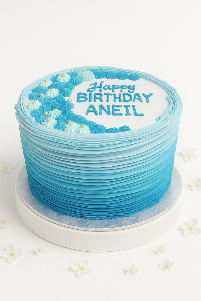 Blue Ombre Starburst Cake-BO104