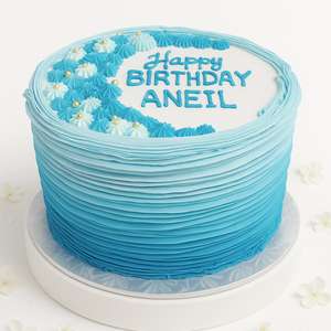Blue Ombre Starburst Cake-BO104