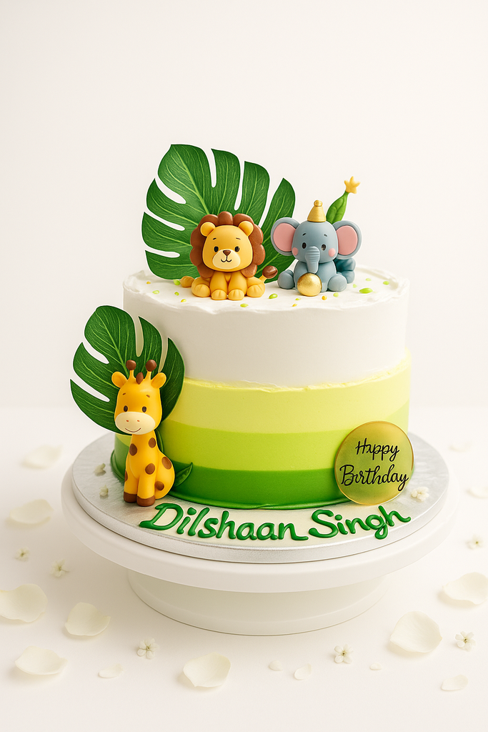 Wild Animal Theme Cake-BO008