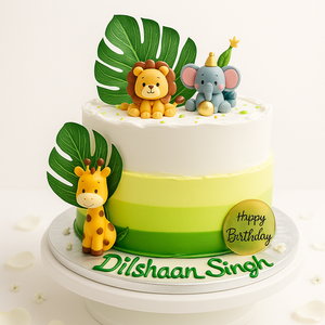 Wild Animal Theme Cake-BO008