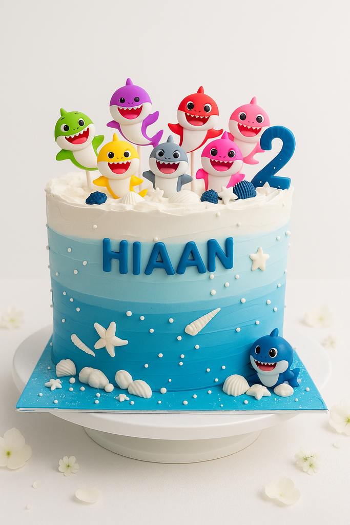 Baby Shark Theme Cake-BG003