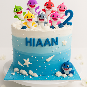 Baby Shark Theme Cake-BG003