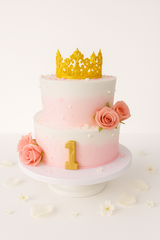 Princess Crown First Birthday Cake-TR001