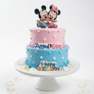 Twins Birthday Cake-TR010